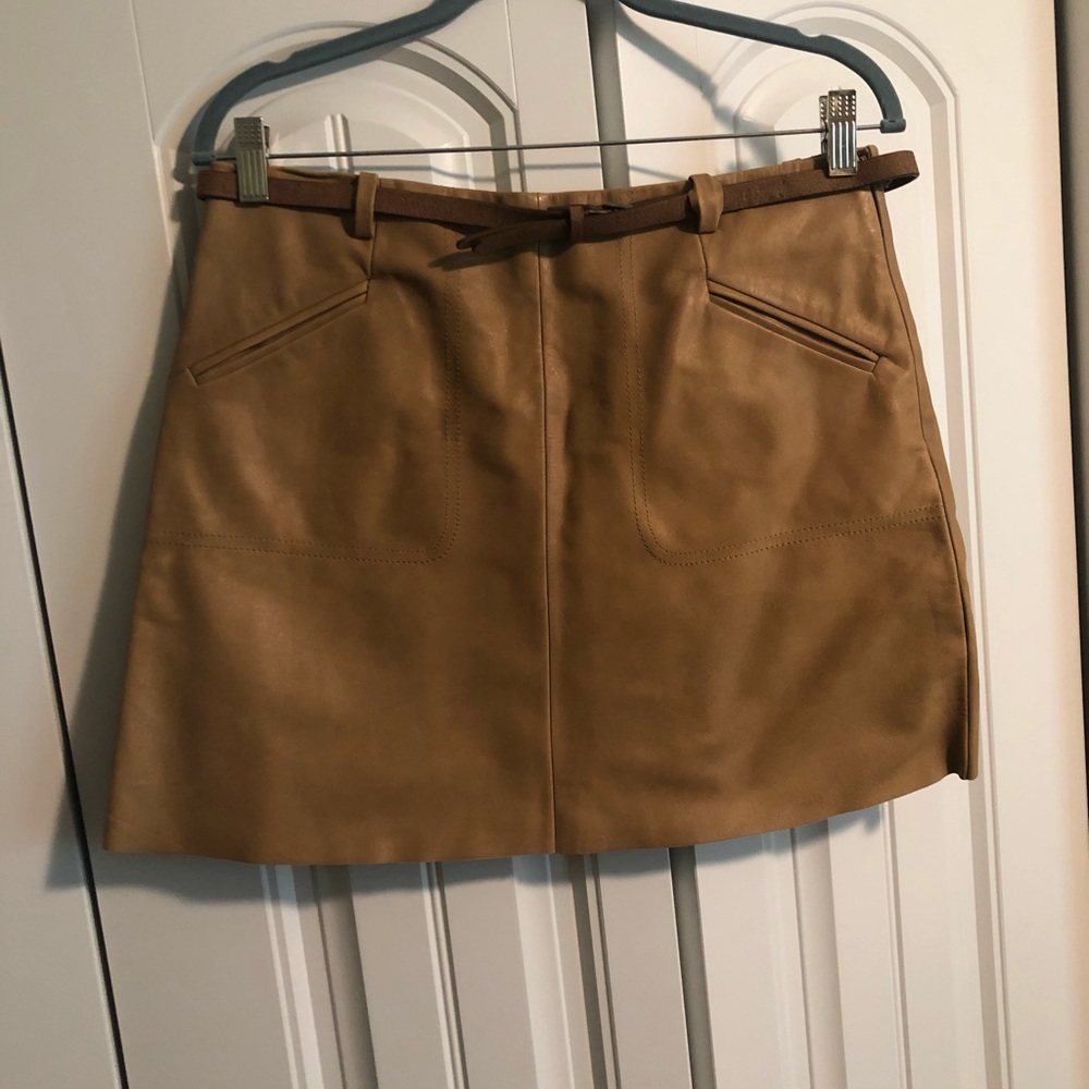 Joie Leather mini-skirt